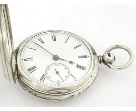 Silver fusee lever hunter pocket watch, Chester 1870, the movement signed Henry Heap, Liverpool, no. 5433, with engraved bala