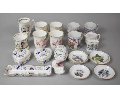 A Collection of Various Ceramics to Comprise Four Pieces of Coalport Pageant Pattern Items to Include Three Lidded Pots, Shap