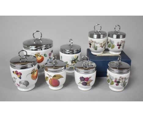 A Collection of Various Royal Worcester Egg Coddlers 