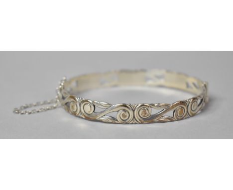 A Vintage Silver Bangle, Birmingham Hallmark 