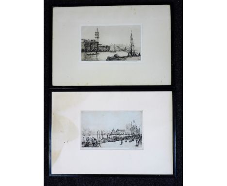 David Robertson (1854-1925). The Salute, Venice, dry point etching, signed and limited edition number 23/75, 16.5cm x 27cm, a