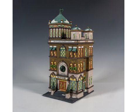 Part of the Heritage Village Collection, and Christmas In the City Series. Hand painted porcelain figure of the newspaper pub