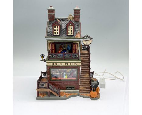 Part of the Original Snow Village: Halloween collection, and Halloween Series. A sound and light-up, hand painted porcelain f