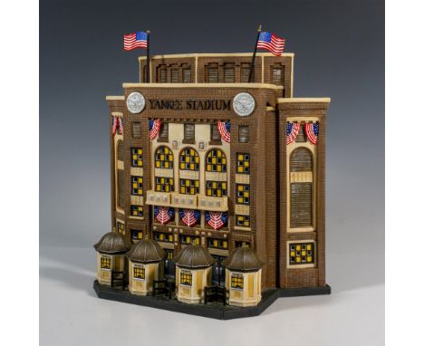 Part of the Christmas In the City Series. Hand painted porcelain figure of the baseball stadium in New York City. The back si