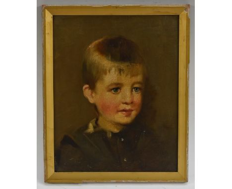 English School (early 20th century)Portrait of a Boyoil on board, 29.5cm x 23.5cm