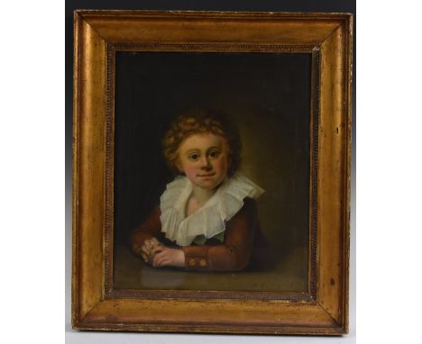 M David (French, 18th Century)Portrait of a Boysigned, dated 1787, oil on canvas, 58.5cm x 48cm  Condition Report: please see