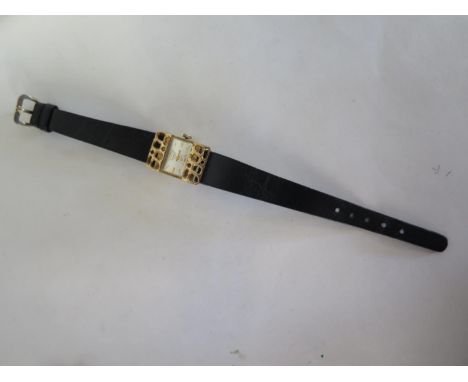 A 9ct yellow gold B W C ladies wristwatch with a Buren Incabloc manual wind movement - 17mm wide, weight of back plate approx