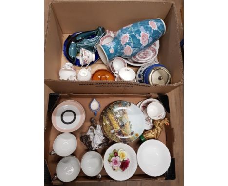 2 BOXES OF ASSORTED WARE INC POOLE DOLPHIN ETC