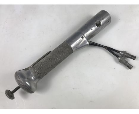 A control column joy stick from an Italian Regia Aeronautica aircraft, marked Tipo L, M 5833, CR 42. [Recovered from an Itali