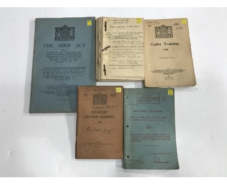 A number of Second World War British Army training manuals