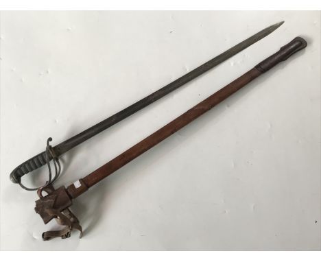 A late 19th / early 20th Century Artillery officer's sword by Wilkinson, the blade numbered 3307 and etched incorporating a m