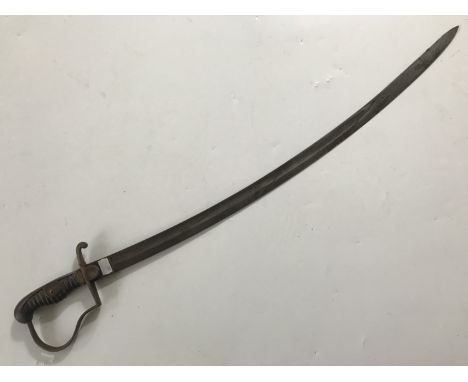 An Imperial German etched light cavalry sword, (scabbard lacking)