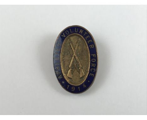 A 1914 Athletes' Volunteer Force enamel badge