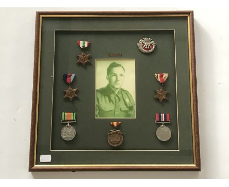 A Second World War campaign medal group including Dunkirk Medal and portrait
