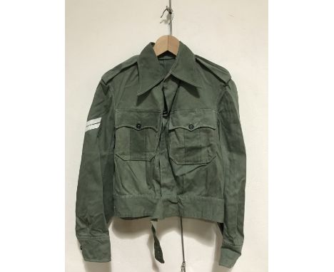 A 1940s British Army jungle green Battledress blouse