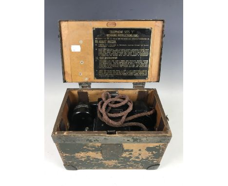 A British Army Type F field telephone
