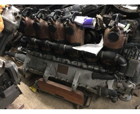 A relic British military Beardmore 160 HP six-cylinder aero engine [This lot is being sold, while stored off-site, at a priva