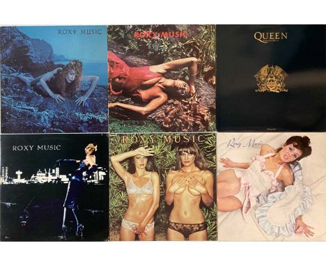 A quality selection of 8 LPs by Queen &amp; Roxy Music. Queen titles include Greatest Hits II (PMTV 2, printed inners are Ex,