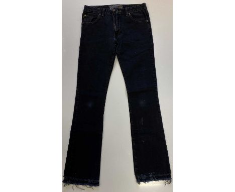 A fantastic item of Bowie memorabilia with impeccable provenance, this being a pair of 'Innercity Raiders' men's jeans, owned
