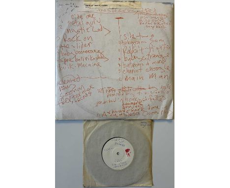 TEST PRESSINGS OF T.REX'S SLIDER LP &amp; TELEGRAM SAM 7"COMPLETE WITH MARC BOLAN HANDWRITTEN SLEEVE AND SKETCH ON REVERSE. A