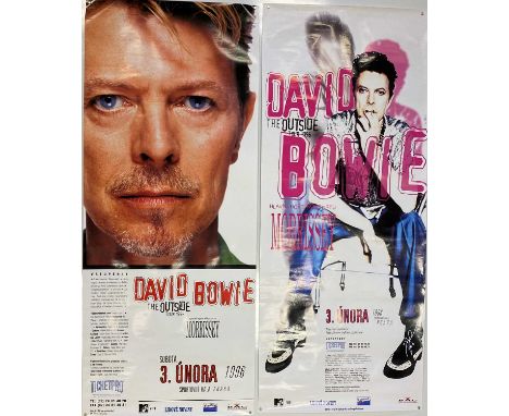 Four assorted David Bowie posters to inc: two 1996 Czech concert posters for the Outside tour (each approx 16 x 40"), an orig