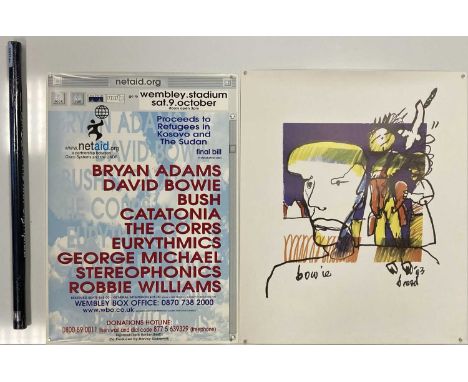 SIx assorted posters to include: Bowie designed Montreux Jazz Festival 1996 poster (approx 40 x 27", NM condition), a 'Net Ai