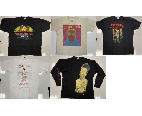 Six t-shirts to include: Nathan Adler / Outside long sleeve t-shirt (Brockum/Stanton 1995, size label illegible though likely