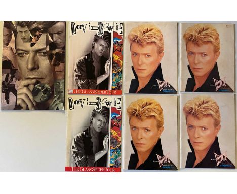 Seven David Bowie concert programmes to include: Serious Moonlight '83 programmes from Europe, Japan, Australian and US leg o