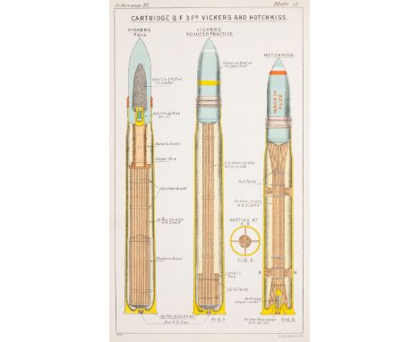 WWI.- Artillery, Tanks &amp; Weapons.- Handbook on Ammunition, numerous colour plates, some folding, some finger soiling, ori