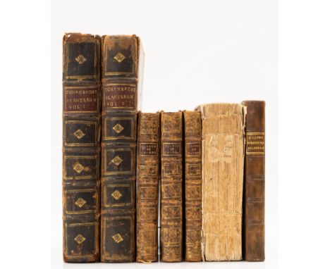 Botany.- Tournefort (Joseph Pitton de) Institutiones rei Herbariae, 2 vol. only (of 3), first Latin edition, vol. 1 engraved 