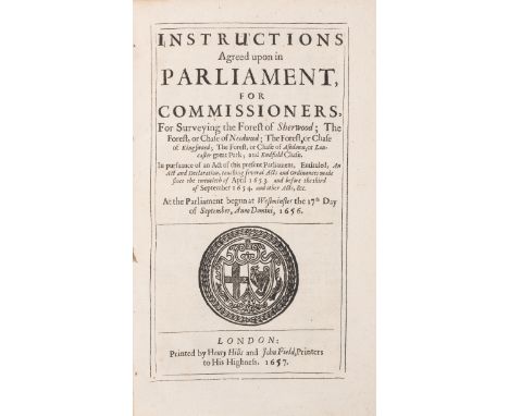 Agriculture.-&nbsp;Instructions agreed upon in Parliament, for Commissioners for&nbsp;Surveying&nbsp;the&nbsp;Forest&nbsp;of&