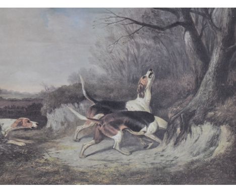 After John Dean Paul, "Leicestershire, The Death", hand coloured lithograph,visible 26cm x 59cm; "The Young English Fox Hunte