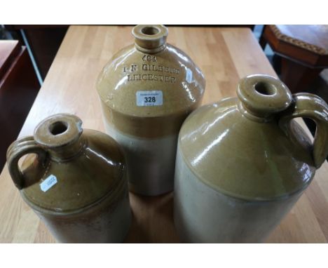 Price CX Bristol, stoneware flagon, stamped T N Gilbert of Leicester 494, Govancroft Potteries of Glasgow flagon stamped 1G14