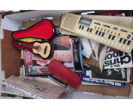 Casio VL-Tone electronic musical instrument VL1 in original case, Masterwork &amp; Honer GLH harmonica,  folding music stand,