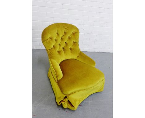 A button back bedroom chair