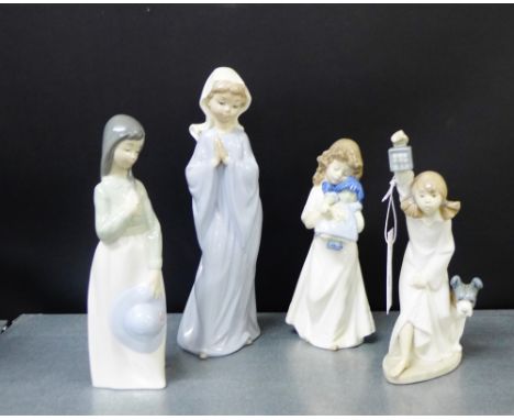 A collection of four Nao porcelain figures, tallest 28cm, (4) 