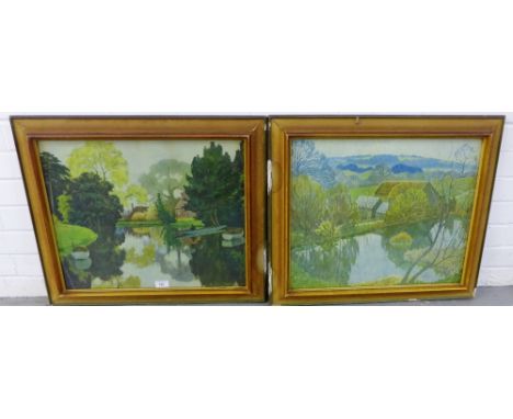 Richard Wyndham Framed coloured print, in a glazed frame, 51 x 43cm and another, (2) 