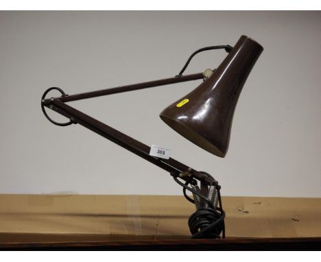 An Anglepoise light and an adjustable daylight lamp 