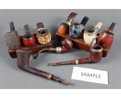 A quantity of&nbsp; pipes including briar and meerschaum and six&nbsp; Zippo&nbsp; and other lighters, various