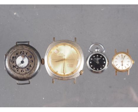 A gentleman's Kander Marines automatic shockproof watch head with gilt dial, dart numerals and date aperture at ten-o'clock, 