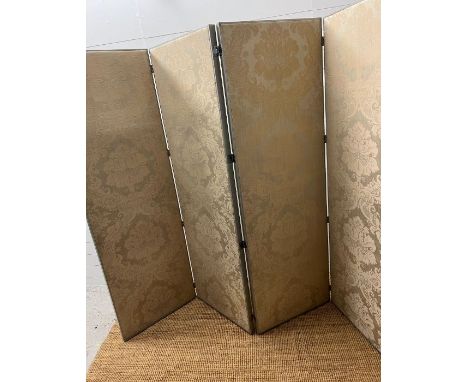 Four panel upholstered room divider or screen, designed by the architect Wells Mackereth Architects for Bond Street store for