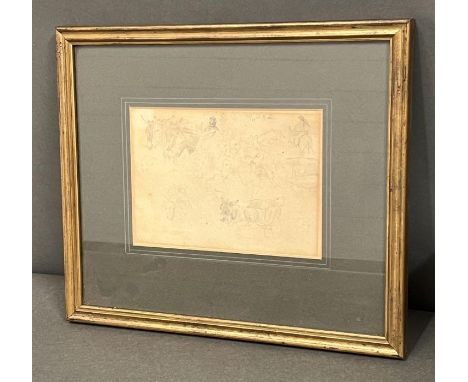 A signed and inscribed sketch of Margate 1870 by Thomas Sidney Cooper R.A 1803-1870 17cm x 12cm 