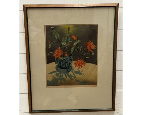 A print by H. Noske "The cactus" 30cm x 38cm 