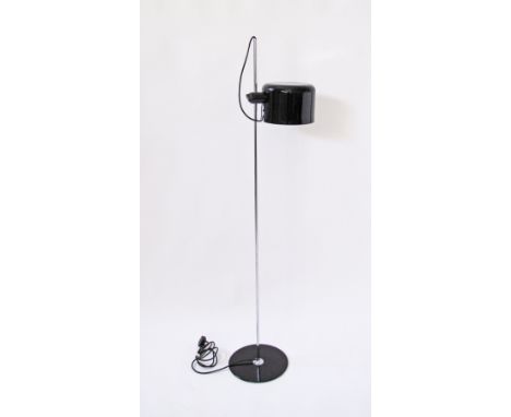 OLUCE, serie Coupe, Floor Lamp approx. H145cm in black, adjustable, an original Joe Colombo design (circa 1967) for Oluce. Ol