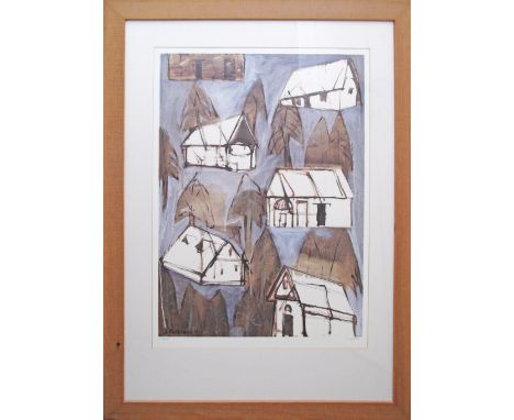 Lefteris Olympios (Cyprus) lithograph signed and dated 11, numbered 137/150. Framed 110X81cm, the print 72X53cm.