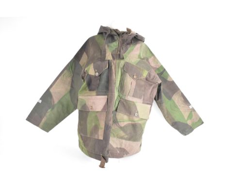 A Second World War British army Camouflaged Windproof Smock, dated 1943, size No. 5If there is no condition report shown, ple