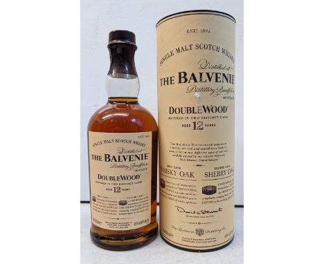 A bottle of The Balvenie Doublewood Single Malt Scotch Whisky, aged 12 years, 70cl, with boxIf there is no condition report s