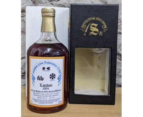 A Jubilee Line Extension C105 1994 Single Highland Malt Scotch Whisky, limited edition numbered 3/150, 70cl, 46%If there is n
