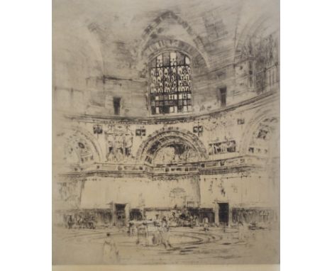 WILLIAM WALCOT RE, RBA (BRITISH 1874 - 1943) CARACALLA BATHS Drypoint etching, signed, 44.5 x 38cm (17 1/2 x 15")