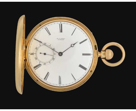 patented duplex movement signed and numbered 13863, split bimetallic balance, finely engraved balance cock, enamel dial with 